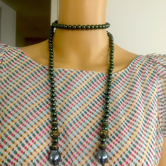 Heidi Daus Swarovski Dyed Tahitian Pearl Scarf - Picture 5 of 13